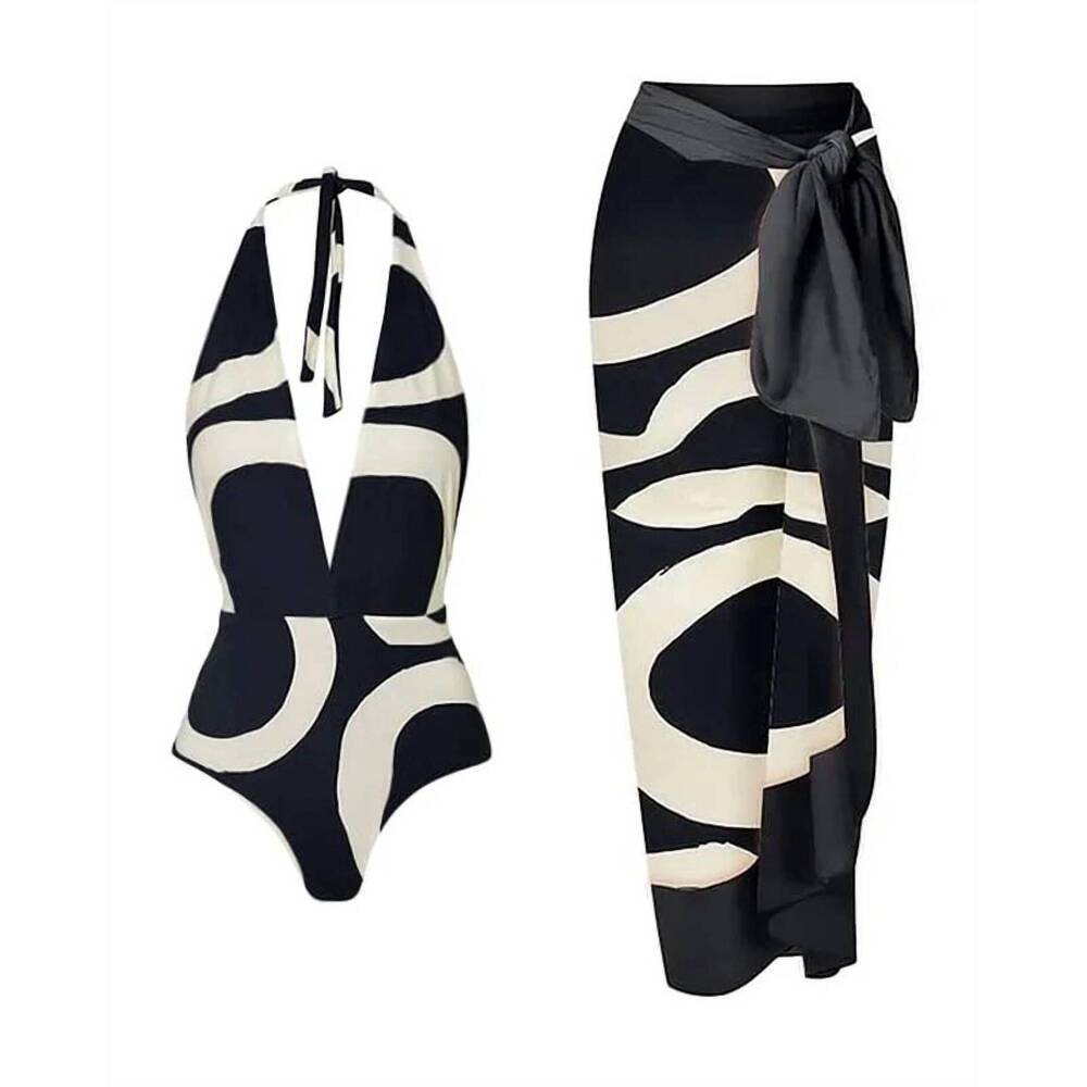 NEW SWEETKAMA women's capri noir swim set in black